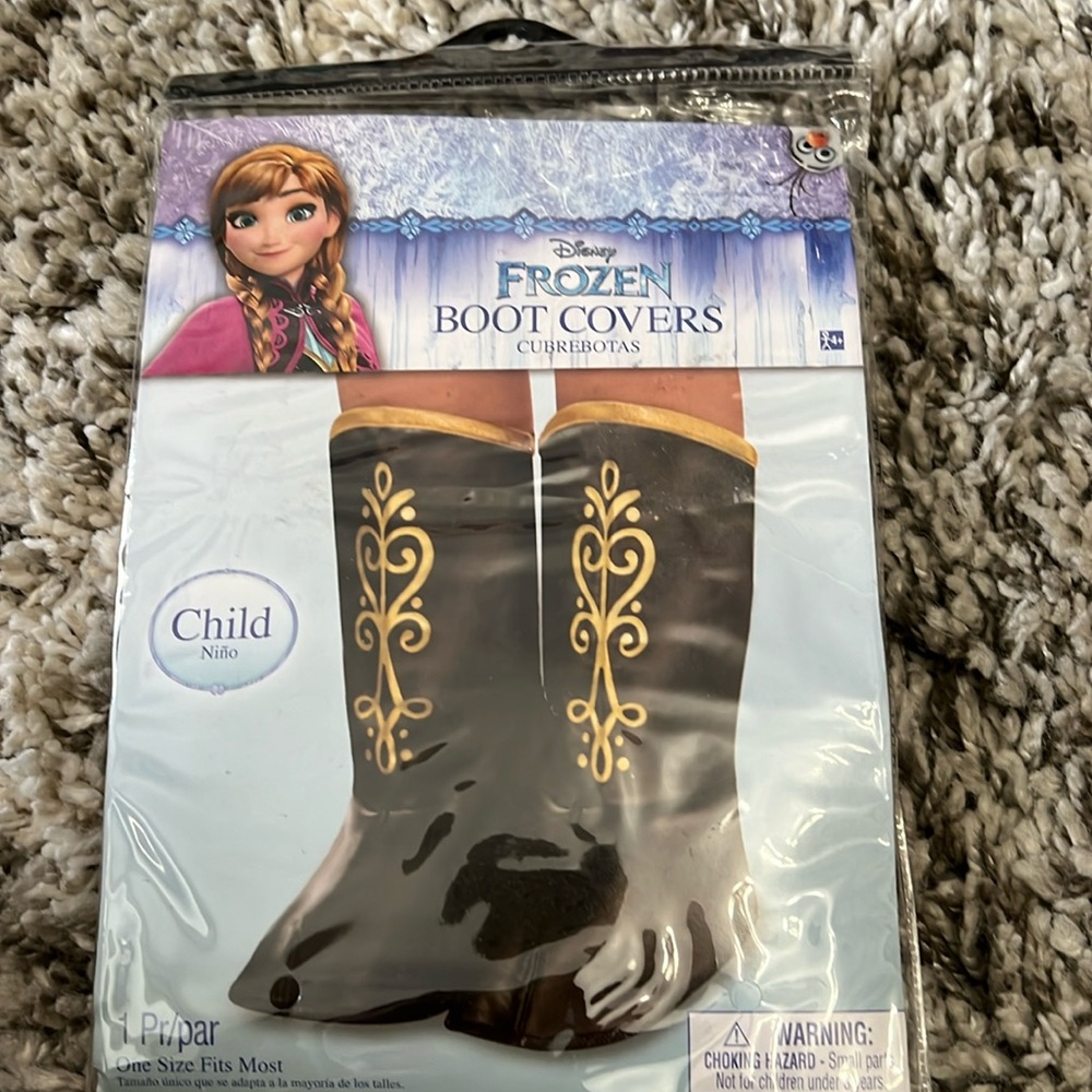 Disney Frozen Vinyl Boot Covers Princess Anna Dress Up One Size